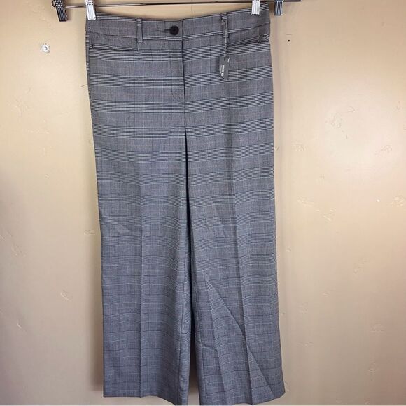 NWT Loft High Waist Straight Leg Womens Trousers Size 6 Plaid Career Wear Work - Picture 1 of 7